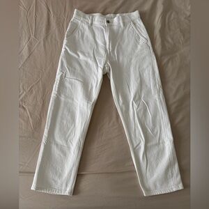 Uniqlo Wide-Fit Taper-Leg Jeans in Off-White